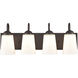 Ivey Lake 4 Light 21.5 inch Rubbed Bronze Vanity Light Wall Light